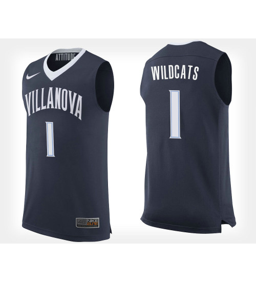 Youth Villanova Wildcats NO. 1 Navy Home Authentic College Basketball Jersey