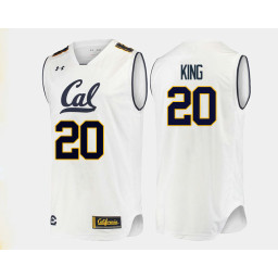 Women's California Golden Bears #20 Derek King Authentic College Basketball Jersey White