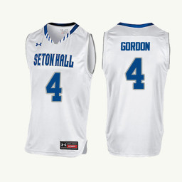 Youth Seton Hall Pirates #4 Eron Gordon Authentic College Basketball Jersey White