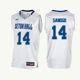 Women's Seton Hall Pirates #14 Ismael Sanogo Authentic College Basketball Jersey White