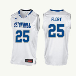 Seton Hall Pirates #25 Philip Flory Authentic College Basketball Jersey White
