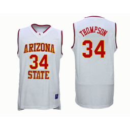 Youth Arizona State Sun Devils #34 Trevor Thompson Replica College Basketball Jersey White