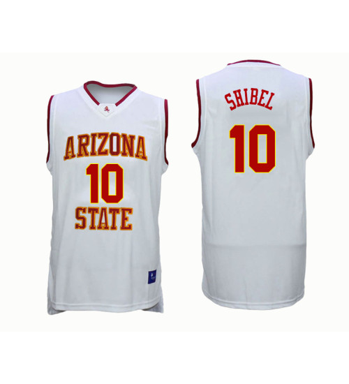Women's Arizona State Sun Devils #10 Vitaliy Shibel Authentic College Basketball Jersey White