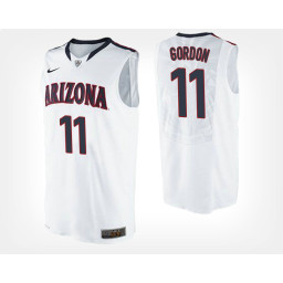 Arizona Wildcats #11 Aaron Gordon White Road Authentic College Basketball Jersey