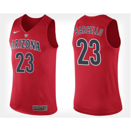 Arizona Wildcats #23 Alex Barcello Red Home Replica College Basketball Jersey