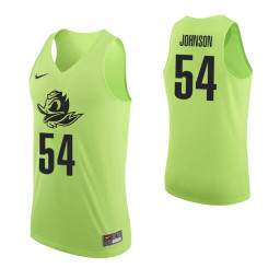 Youth Oregon Ducks #54 Will Johnson Authentic College Basketball Jersey Apple Green