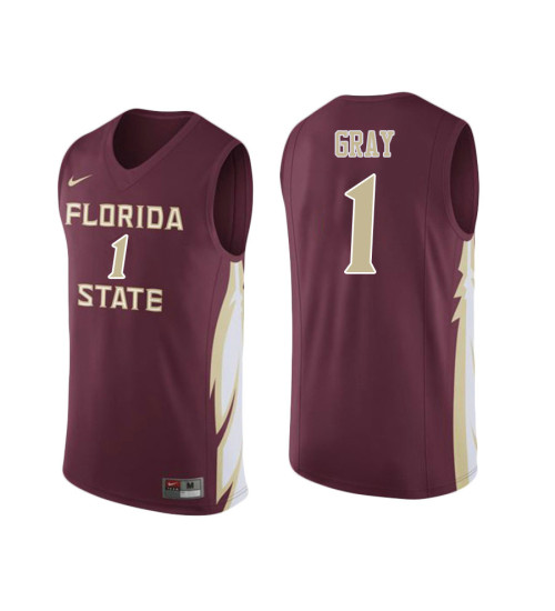 Youth Florida State Seminoles #1 Raiquan Gray Authentic College Basketball Jersey wine