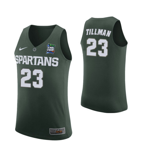 Youth Xavier Tillman Michigan State Spartans Green 2019 Final Four Authentic College Basketball Jersey