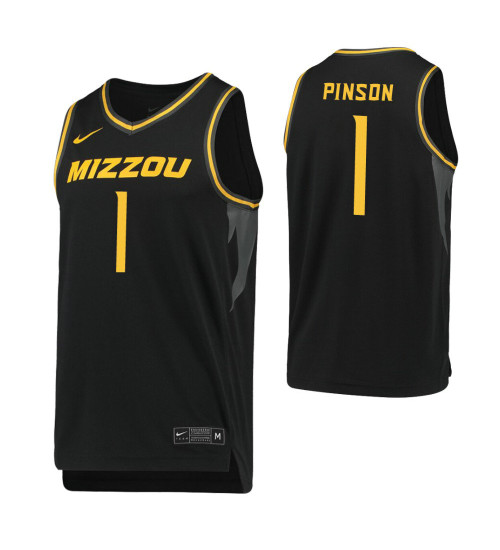 Youth Xavier Pinson Authentic College Basketball Jersey Black Missouri Tigers
